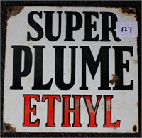 Enamel Sign Super Plume Ethyl