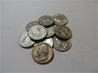 10 pcs Washington Quarters-90% Silver
