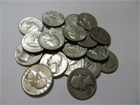 20 pcs. Washington Quarters 90% Silver
