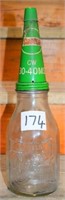Oil Bottle with Metal Castrol Top