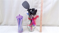KITCHEN UTENSILS / SPOONS / STRAW CONTAINER