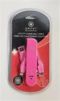 SMART ACCESSORIES UTILITY CHARGING CABLE, PINK