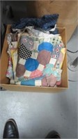 BOX OF QUILT TOPS