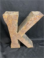 Three dimensional letter K 14 inches tall