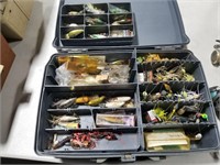 2 - sided large tackle box full of lures
