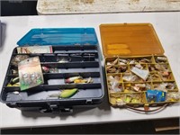 2 tackle boxes full of lures