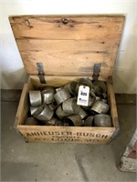 Anheuser-Busch Beer Box Full of Tin Cups