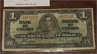 1937 BANK OF CANADA $1.00 NOTE E/N4871226