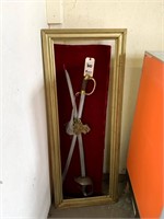 2 Swords on Velvet Wall Hanger