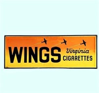 VINTAGE 1941 “WINGS VIRGINIA CIGARETTES” SIGN