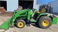 JD 4210 tractor w/ 420 loader, belly mower