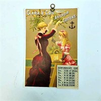 VINTAGE 1886 “CLARK & CO’S ANCHOR COTTON” CALENDAR