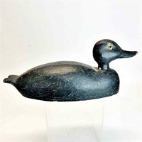 C.1930’S DUCK DECOY, BLACK DUCK, HOLLOE CARVED