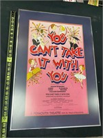 Vintage theater poster with autographs