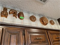 6 PIECE COPPER MOLDS FISH AND MORE