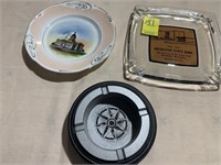 MN Ashtray, WI Plate, Other Ashtray