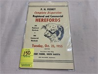 1955 PH Feeney Hereford Dispersion Catalog