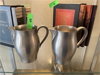 2 PIECE PEWTER PITCHERS