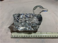 Glass Duck Bowl with Lid