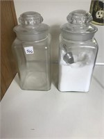 2 apothecary jars