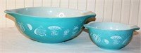 2 Pyrex Balloons Promo Blue Mixing Bowls Set