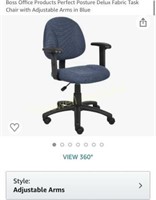 Office Chair - blue tweed