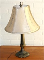 Nice Working Table Lamp w Metal Base & Shade
