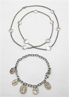 Lot: Sterling Choker and Sterling Silver Necklace.