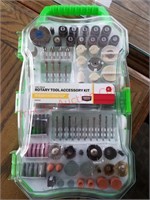 New 208 pc. rotary tool accessory set in plastic