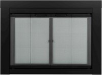 Fireplace Glass Door, Black, Large