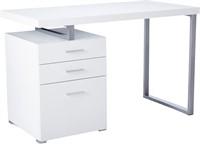 Left or Right Facing Desk, 48-Inch Length, White