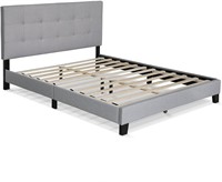 Button Tufted Upholstered Platform Bed - Queen