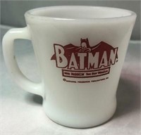 Vintage Fire-King Batman & Robin Coffee Mug