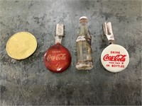 Vintage Coke pencil toppers & mini bottle