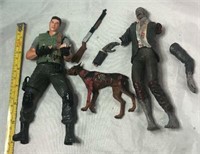 Lot of 3 Resident Evil & Zombie Action Figures