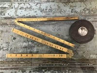 Group of vintage Lufkin/Rabone/Stanley tools