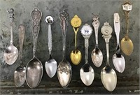 Group of souvenir spoons