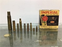 Vintage ammo packaging & spent brass