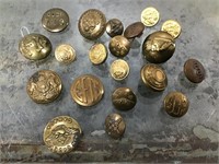 Lot of vintage brass buttons