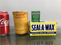 Vtg. packaging - some w/ contents