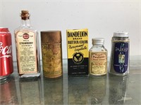 Vintage bottles & packaging - some w/ contents