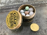 Vtg. box of vintage marbles