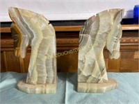 Heavy Marble Horse Bookends