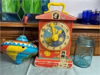 Fisher Price Clock & Vintage Spinner