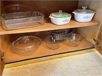 LARGE LOT OF PYREX AND CORNING WARE DISHES