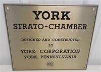 York Corporation sign possibly stainless