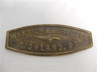 Wenrich & Hertzler Richland PA sign