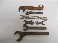 lot of 7 wrenches, Erie Tool Works & others