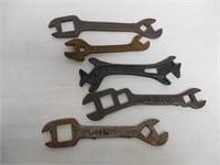 lot of 5 wrenches, Le Roy, P & O Co. & others