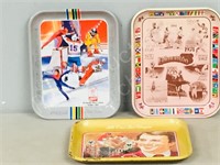 3- Coke trays, sports theme- 1976 Cotton Bowl